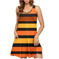 thumbnail image 5 of Zpanxa Sleeveless Ombre Dress Plus Size Women's Casual Round Neck Short Above Knee, 5 of 5