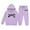 Purple, variant on Wxolcjlv Toddler Girls Outfits Set Winter Fleece Hoodie And Joggers Comfy Casual Kids Clothes With Stylish Print Sets,2 -3 Years