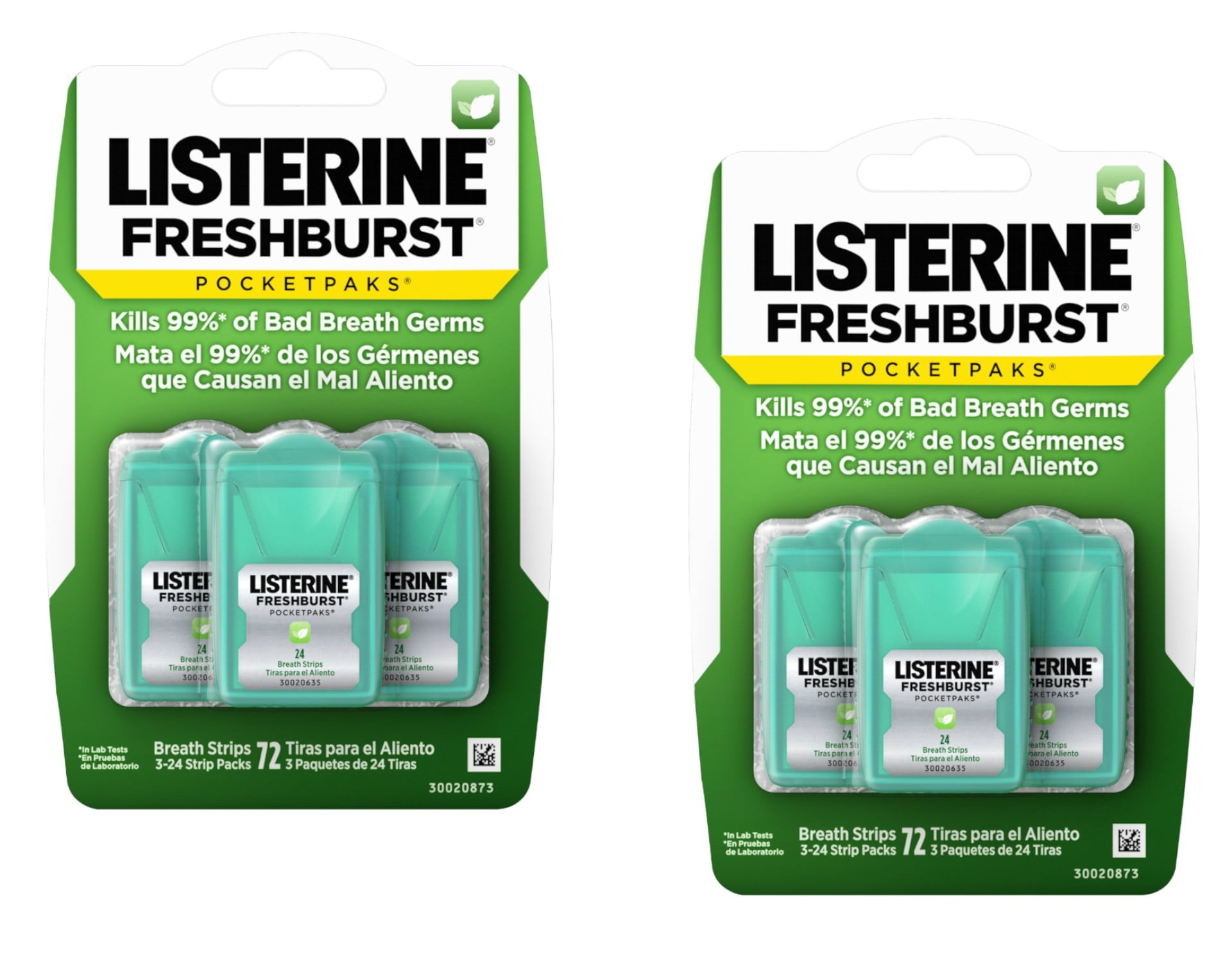 Listerine PocketPaks Breath Strips FreshBurst 72 Each - Walmart.com
