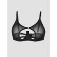 thumbnail image 3 of Elegant Black Lace Bra Women's See Through Sexy Sheer Bra Unlined Underwire Support Everyday Bra, 3 of 6