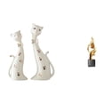 thumbnail image 1 of Escultura Abstracta De Una Pareja De Gatos, Estatua Animal, Regalo De Bodas Para La Repisa De La Chimenea, Adorno De Mesa Coleccionable, Figura De Resina Para Decoración Del Hogar Y La Oficina., 1 of 8