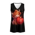 thumbnail image 4 of FUIALDOLG Love Hearts Highland CowTank Tops for Women Summer Sleeveless T-shirt Loose Fit Breathable Tunic Tops Basic Vest Soft Comfort Blouse Valentines Day Costume,M, 4 of 7
