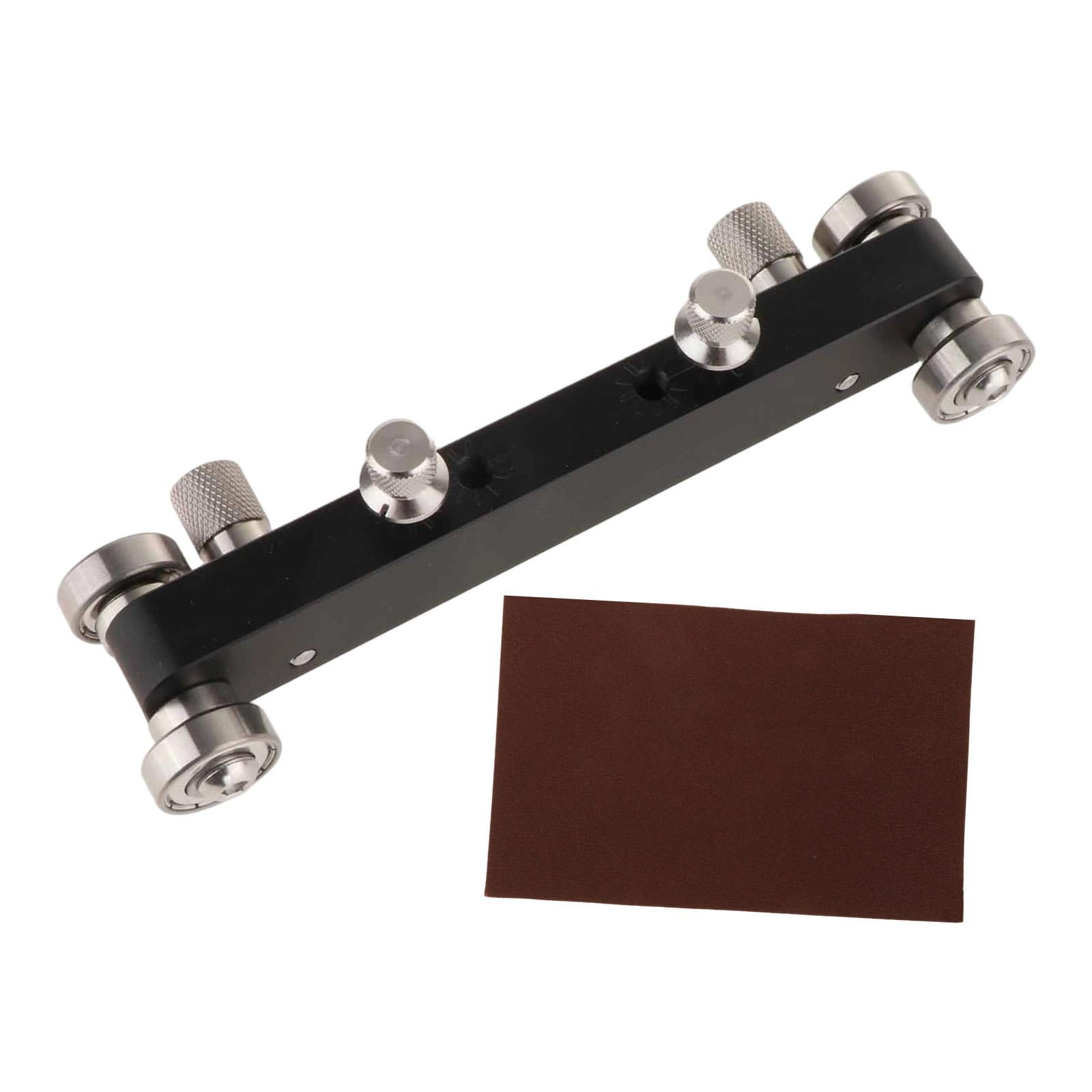 Guitar Nut Sander Bridge Saddle Luthier Tool Aluminum Alloy Four Point Positioning for Beginners and Experts