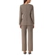 thumbnail image 3 of INSPIRAR CHIC Conjuntos de 2 Piezas para Mujeres, Blusa de Cuello Cuadrado y Pantalones Largos, Conjuntos Elegantes de Negocios XL Color Caqui Oscuro, 3 of 6