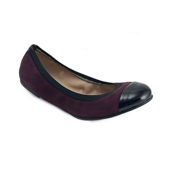 French Sole Often Suede Flat, 7.5, Black