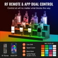 thumbnail image 3 of VEVOR LED Lighted Liquor Bottle Display, 3 Tiers 30 Inches, Illuminated Home Bar Shelf with RF Remote & App Control 7 Static Colors 1-4 H Timing, Acrylic Drinks Lighting Shelf for Holding 24 Bottles, 3 of 9