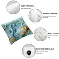 thumbnail image 4 of JRXY Nautical Coastal Beach House Welcome Relax Decorative Throw Pillow Covers,Ocean Themed Shell Starfish Seahorse Coral Pillow Cases Cushion for Beach House,Sea Lovers Gifts,Set of 2 White, 4 of 6