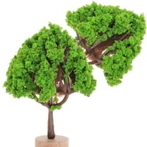 HONMEET 2Pcs Mini Plastic Toy Trees For Dollhouse Mini Trees Friends