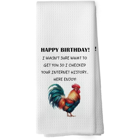 Funny Chicken Kitchen Towels - Humor Novelty Dish Towels, Funny Dish Towels with Saying Decorative Absorbent Dishcloths Hand Towels for Kitchen Decor 18x26 Inches