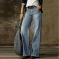 thumbnail image 2 of Women Wide Leg Jeans High Waist Baggy Jeans Casual Loose Boyfriend Jeans Denim Pants Y2K Legged Jeans, 2 of 6
