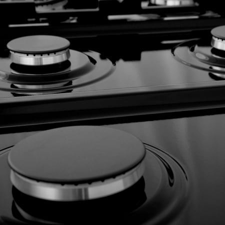 ZLINE - 36" Porcelain Gas Stovetop in Fingerprint Resistant Stainless Steel with 6 Gas Burners - Stainless Steel