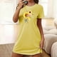 thumbnail image 1 of Camisón corto de mujer, vestido de largo medio con estampado de moda, camisón corto extragrande de mujer, camisón de manga corta con estampado de pecho a la moda, camisón de mujer, 1 of 5