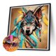 thumbnail image 2 of Pintura de diamante 5D FLhrweasw Kit de lobo de taladro redondo completo, 2 of 9