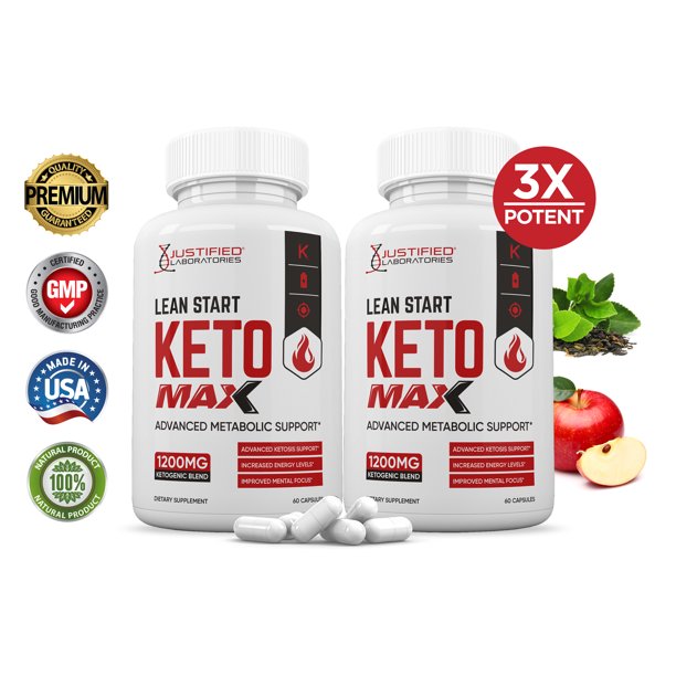 (2 Pack) Lean Start Keto Max 1200MG Pills Dietary Supplement 120