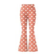 thumbnail image 6 of Women's Polka Dot Print High Waist Flare Pants Elastic Waistband Bell Bottom Trousers 2026 Trendy Fashion Casual Yoga for Fitness Activities, 6 of 6