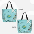 thumbnail image 3 of Xecao Travelling on Airplane for Tote Bag: spacious with inner pockets, ideal for work, shopping, or travel., 3 of 9
