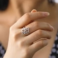 thumbnail image 4 of RSAMD Double Hearts Filigree Ring Women Stainless Steel Gold Color Finger Ring Jewelry-8-silver, 4 of 7