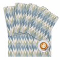 thumbnail image 2 of Retro Blue Green Zigzag Chevron Placemats Set of 4,Wipeable Washable Table Mats for Dining Tables, Southwest Ethnic Style Place Mats for Kitchen Event Party Tabletop Decor, 2 of 9