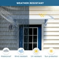 thumbnail image 3 of 2 40"x32" Door Window Awning Exterior, Polycarbonate Cover Entry Door Outdoor Patio Awning Canopy, Front Door Overhang Awning for Sun Shutter, UV, Rain and Snow Protection, Hollow Sheet (Clear Board), 3 of 10
