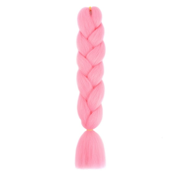 XmhyTop 3-Piece Braiding Hair Extensions, 24Inch Rosy Synthetic Crochet Braids, 100g/Piece Twist Braids for DIY Box Braids Styling, Pink
