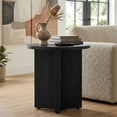thumbnail image 2 of Evelyn&Zoe Anders 20" Wide Round Side Table, Black Grain, 2 of 3