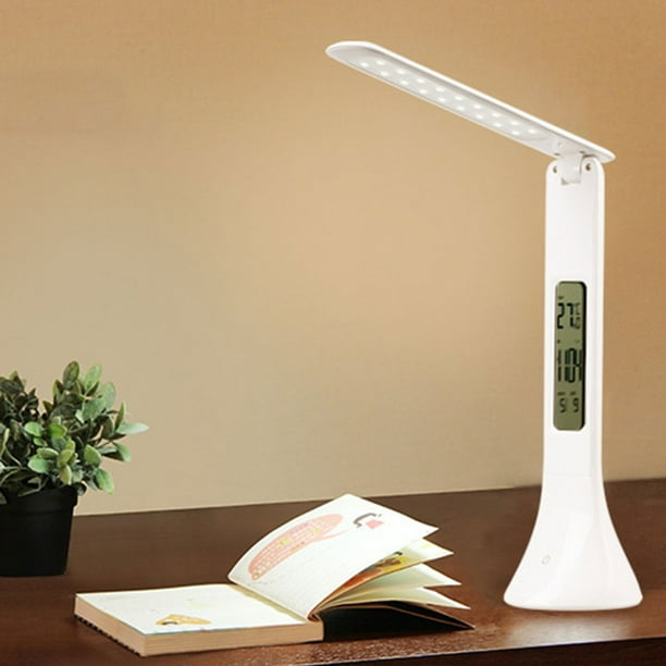 Odomy Led Mini Desk Lamp Light, Led Table Lamp With Digital Clock
