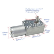 CHANCS DC Worm Gear Motor 370WG 6V DC High Torque 40RPM Engine Mini Turbine Worm Fixed Seat