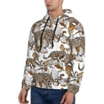 thumbnail image 2 of Hoodies for Men - Gold Orchid floral leopard Long Sleeve Comfrt Men'S Fashion Hoodies & Sweatshirts, Sweatshirts for Men Hoodies Pullover Clothing Clothes with Pouch, 2 of 7