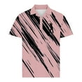 thumbnail image 4 of Men's Short Sleeve Shirt, Geometric Print Button Down Collar, Soft Polyester Fabric for Casual and Daily Comfort, Easy Care Design, 4 of 5