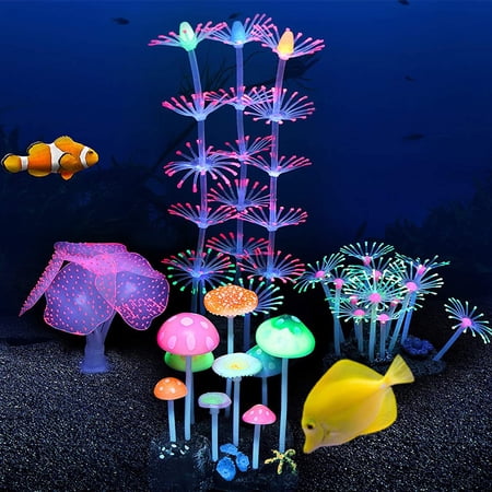 Lot de 20 sculptures de crabes lumineuses, résines, art phosphorescent, accessoires de décoration de bureau, accessoires pour aquariums, terrariums, cadeau coloré, lueur dans le noir, modèle de crabes