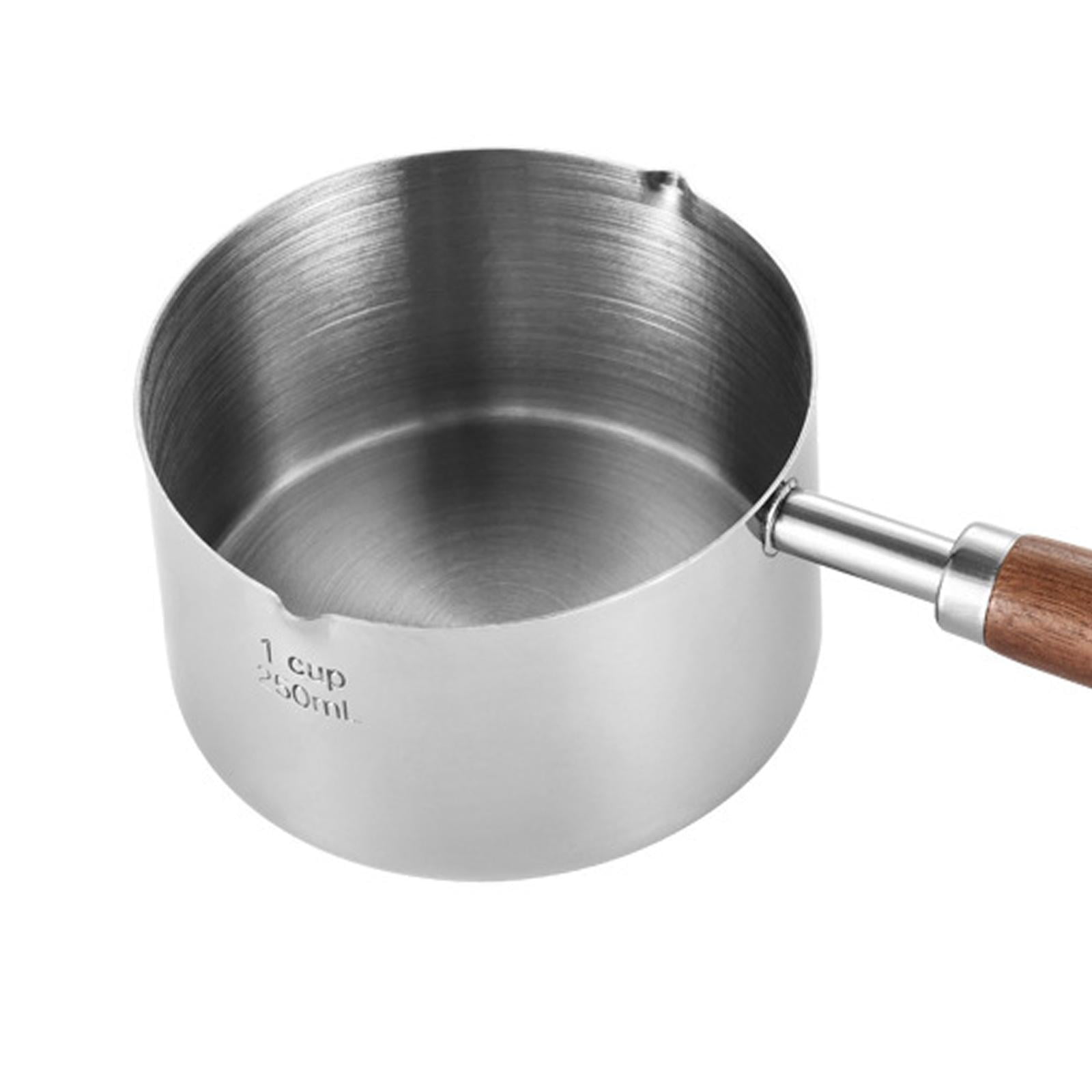 150ml Mini Stainless Steel Sauce Pan with Dual Pour Spout for Stove Top