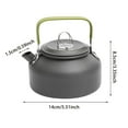 thumbnail image 1 of Large Capacity Stainless Steel Portable Outdoor Camping Kettle For Boiling Water Hiking Picnic And Travel Cookware, 1 of 3