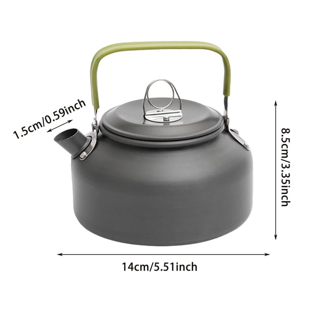 Large Capacity Stainless Steel Portable Outdoor Camping Kettle For Boiling Water Hiking Picnic And Travel Cookware