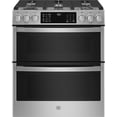 thumbnail image 1 of GE Profile 30” Double Oven Gas Range with No-Preheat Air Fry Stainless Steel - PCGS960YPFS, 1 of 6