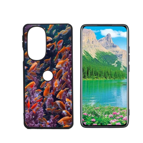Compatible with Motorola Edge 30 Pro Phone Case, Fishes-232 Case Silicone Protective for Teen Girl Boy Case for Motorola Edge 30 Pro