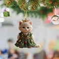 thumbnail image 5 of CoreLiving Orange Cat Christmas Ornament - Cat Ornaments for Tree, 2D Acrylic Fat Cat Gift, Christmas Cat Tree Decor, Home Holiday Party Decoration, 5 of 7