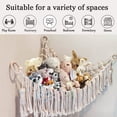 thumbnail image 4 of Stuffed Animal Toy Hammock Macrame with light, Corner Toy Corner Hammock Organizer Display Holder Net for Hanging Stuff Animals, 4 of 7