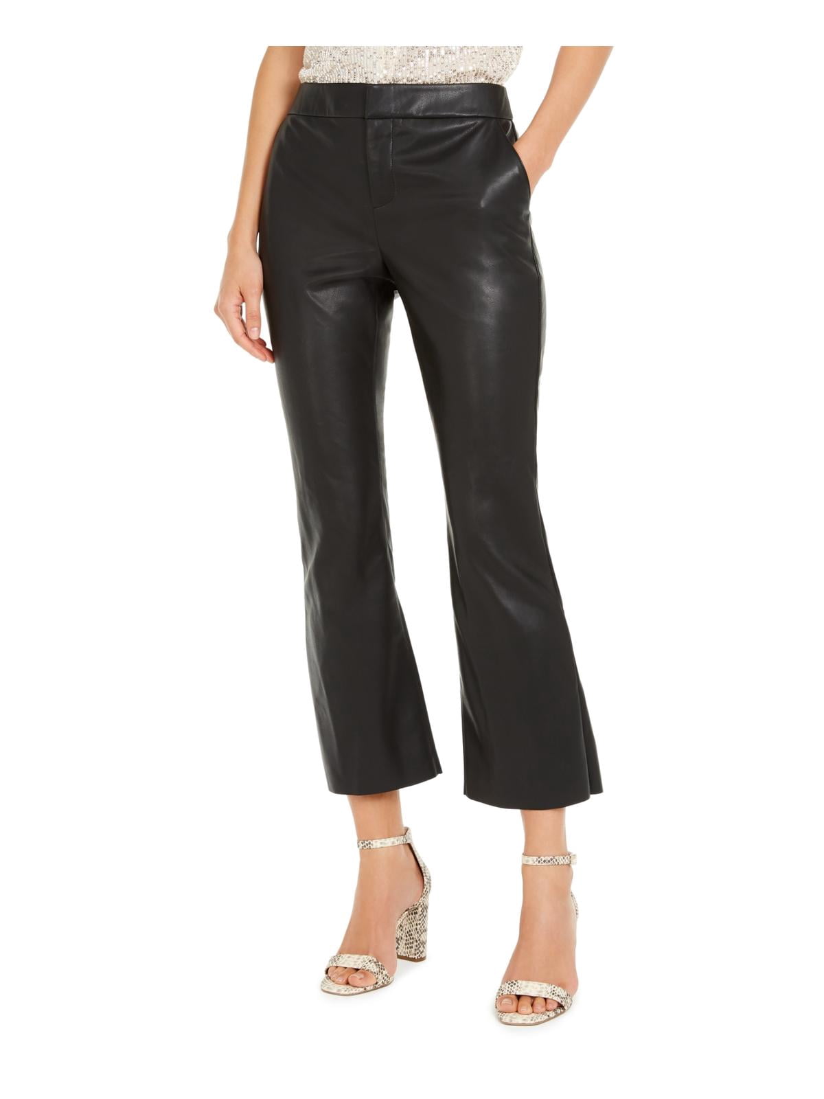 Faux Leather Culotte Bootcut Pants 