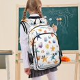thumbnail image 7 of Backpack 12.9 *5.1 * 17.7 Inches Outing Backpack, Shopping Backpack, Travel Backpack Watercolor Sea Stars Shells, 7 of 7