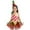 Red, variant on iEFiEL Kids Girls Christmas Candy Cane Mesh Leotard Dress Sequins Xmas Costume Asymmetrical Shoulder Dress with Headband Red 16