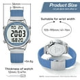 thumbnail image 3 of Women Pedometer Watch-Step Tracker Watch with Calories Counter-Non Bluetooth Pedometer Watches-LCD Large Numbers-30M Waterproof Watch-Sport Pedometer Watch Step Counter for Walking, 3 of 7