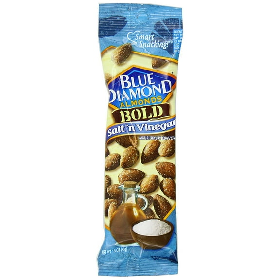 144 PACKS : Blue Diamond Almonds, Salt & Vinegar, 1.5 Ounce