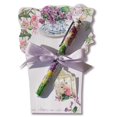 thumbnail image 1 of Lissom Design 22072 Sweet Violets Diecut Notepad with Teacup, 1 of 4