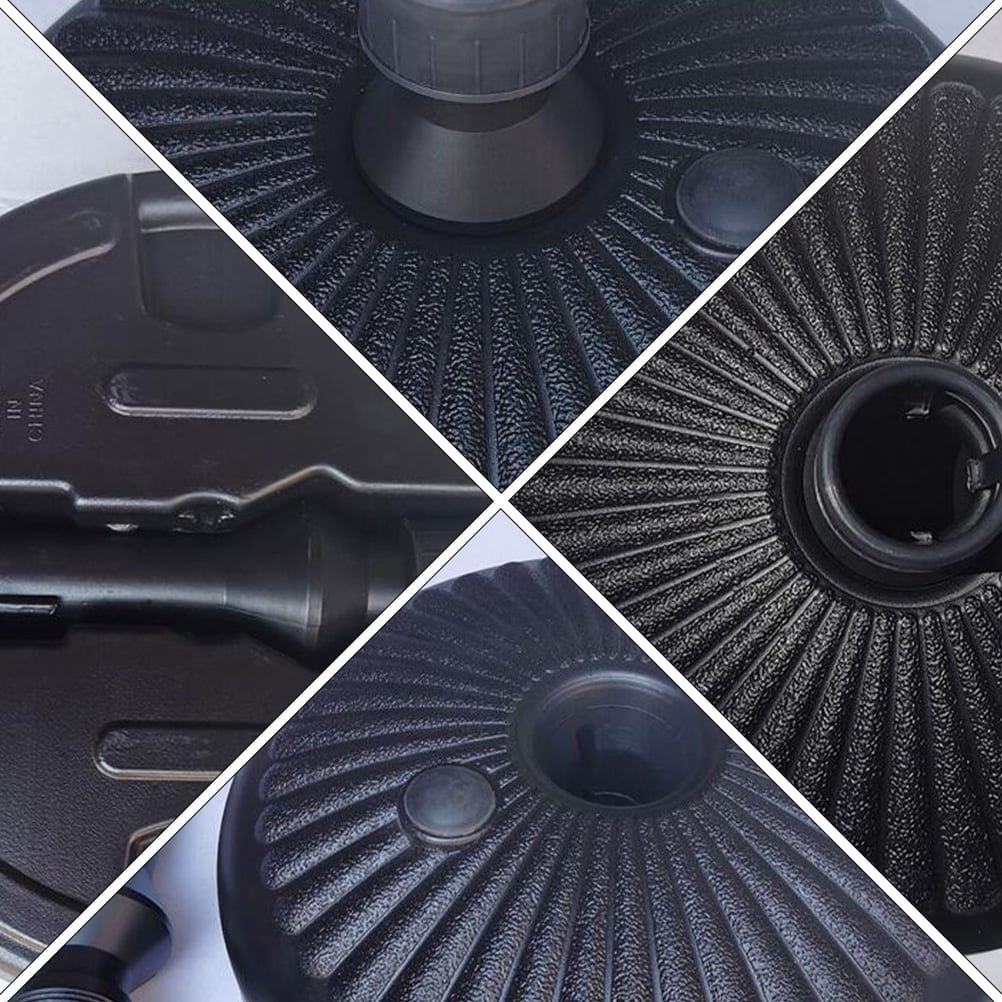 MLINS Black Plastic Umbrella Stand for Home and Commercial Use Durable Water Fillable Base Round