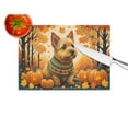 thumbnail image 4 of Carolines Treasures DAC1061LCB 15 x 12 in. Unisex Norwich Terrier Fall Glass Cutting Board - Large, 4 of 5