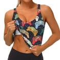 thumbnail image 3 of Balery Retro Video Game Sujetadores deportivos con espalda cruzada para mujer, acolchados, sin costuras, de alto impacto, ideales para yoga, gimnasio, entrenamiento y fitness.-Medium, 3 of 8
