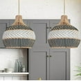 thumbnail image 2 of Arturesthome Serena Dark Grey Rattan Pendant Light For Kitchen Island, 2 of 5