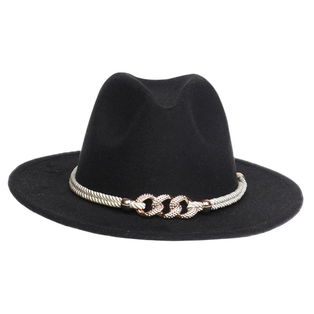 Sombrero Fedora Hugo Estilo Retro Trilby Panama Unisex Negro y Multicolor