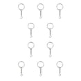 thumbnail image 2 of Key Chain Rings Screw Locking Hook Metal Link Car Keys Ring Split Hanging Parts Tools Loops Tag Jewelry Making Accessories smooth ring, 2 of 6