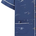 thumbnail image 4 of Blekii Men's 3 Piece Pajama Set, Short Sleeve Top & Shorts Sleepwear, Matching Lightweight Loungewear, Summer Breathable Sleep Outfit, Complete Sleep Set for Hot Weather,, 4 of 6